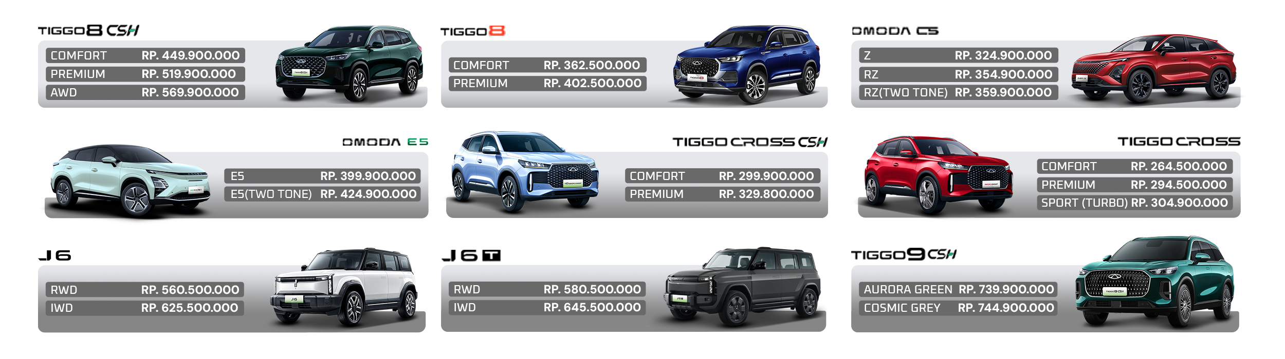 Price list landscape 2026